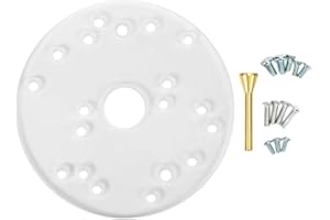 Fafeicy Router Universal Base Plate, Acrylic with Centering Pin Screws for Trim Routers Woodworking Auxiliary Tool
