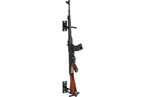 UNITEDPOWER Gun Rack Wall Mount, Metal Shotgun Rack Indoor, Adjustable Rifle Storage Holder with Soft Padding, Vertical Gun Display Stand (1 Slot)