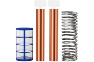 Copper Anodes Pool Ionizer Replacement Kit for Solar, Control, FITs with Threaded Basket, Spring and Wing Screws, 6-Piece Set