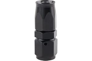 VVORHSBELL 6AN Hose End Fitting Straight Swivel Aluminum Black Oil Fuel Gas Hose End Fitting