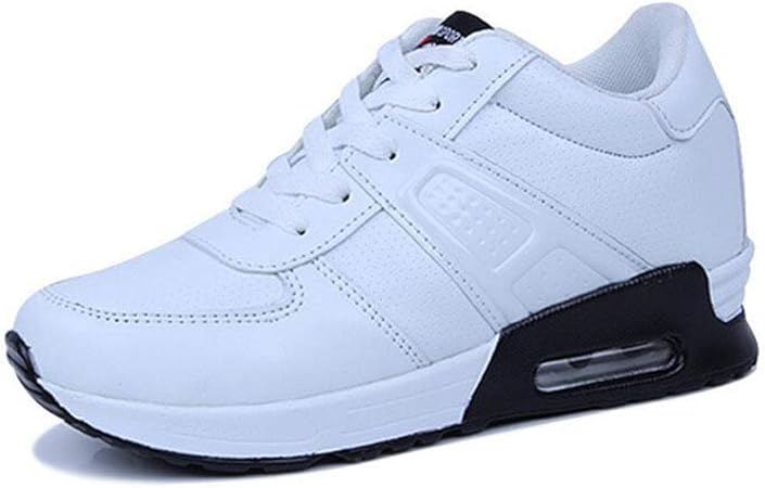 Amazon Co Jp アウトドアレディーススニーカー 女性の目に見えない高ランニングシューズ タイド女子学生 クッションと吸収スポーツシューズ 色 白 サイズ 35 ホーム キッチン