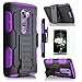 LG K7 Case, LG Tribute 5 Case, LG Escape 3 Case, LG K8 Case, Starshop [Dual Layers] with Kickstand and [Premium Screen Protector] With Locking Belt Clip Black
