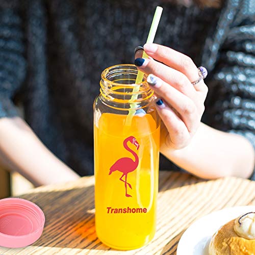 Flamingo Water Bottle 500ml Pink Plastic Portable for Water Bottles with Clear Lemon Juice Infuser for Sport Drinkware