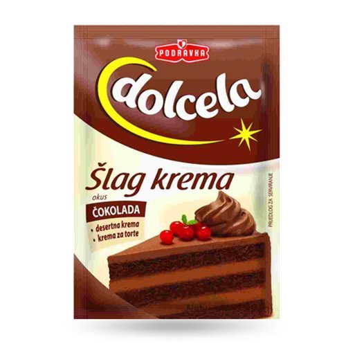 Podravka Dolcela Slag Whipped Topping Powder, Chocolate, 60 Gram (Pack of 18)