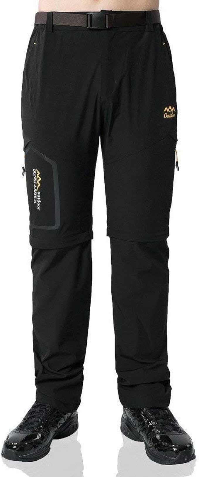 Men's Zip Off Breathable Hiking Pants Outdoor Pants Removable Quick Clothing with Pockets