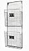 Designstyles Two Tier Wall File Holder – Durable Pewter Metal Rack with Spacious Slots for Easy Organization, Mounts on Wall and Door for Office, Home, and Work
