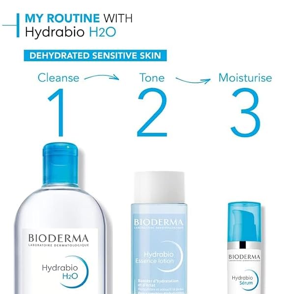 BIODERMA – HYDRABIO H2O – MICELLAR WATER – CLEANSING AND MAKE-UP REMOVING – FOR DEHYDRATED SENSITIVE SKIN , 16.91 FL OZ (PACK OF 1)