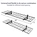 FLEXIMOUNTS 2-Pack 1x4ft 12-inch-by-48-inch Wall Shelf Garage Storage Rack Wall Mounted Floating Shelves, Black