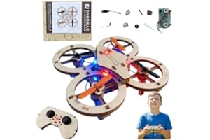 DIY Wooden Drone Model Kit, 2026 DIY Wooden RC Drone Flying Toys Assembled Kit, Handmade Remote Control Aircraft Training Rc 