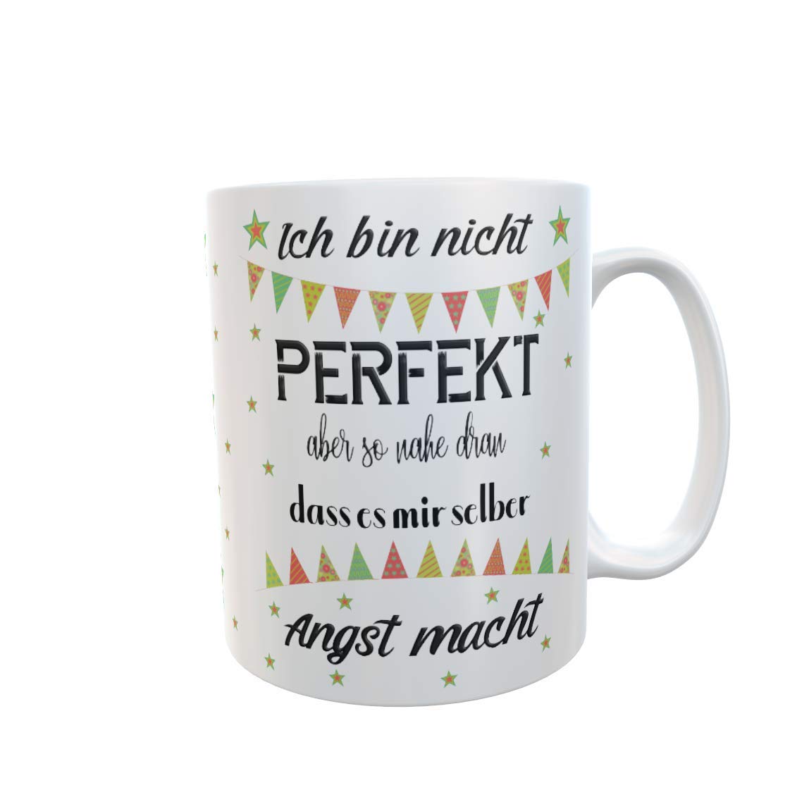 Tasse mit Spruch Ich bin nicht perfekt, aber so nahe dran, dass es mir