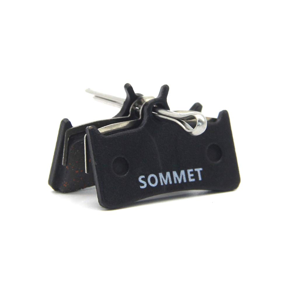 SOMMET Resin and Semi-Metallic Disc Brake Pads fit for Shimano XT M775 / M775-DH/XTR Pre-02 / Grimeca System 8 / Hope M4 / Sram 9.0 ZSPB25-1
