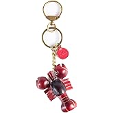 NEWGOCRAFT Keychain Charms 3D Cute Genuine Leather Handmade Crafts Pendant Keychains Accessorie