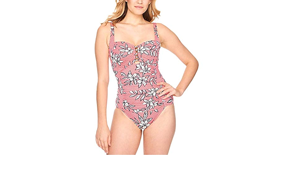 Swim Solutions Catalina Beaded One Piece Swimsuit Black Red At Amazon Women S Clothing Store