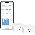 TP-Link 𝗧𝗮𝗽𝗼 Smart Plug Wi-Fi Mini, Energy Monitoring, Compatible with Alexa & Google Home & Samsung SmartThings, Timer, 15A/1800W Max, ETL Certified, 2.4G Wi-Fi Only, Tapo P115(2-Pack)
