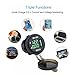 Cllena Waterproof QC 3.0 USB Charger Socket Power Outlet with Digital Voltmeter + Ammeter Monitoring for Car Boat Marine Rv Motorcycle Mobiles(Green)