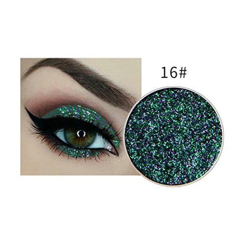 Fheaven (TM) Pro Eyeshadow Glitter Make-up Powder Metallic Shimmer Eye Shadow Palette Highly Shine Pigmented Mineral Cosmetic Makeup 15 Colors Available (A)