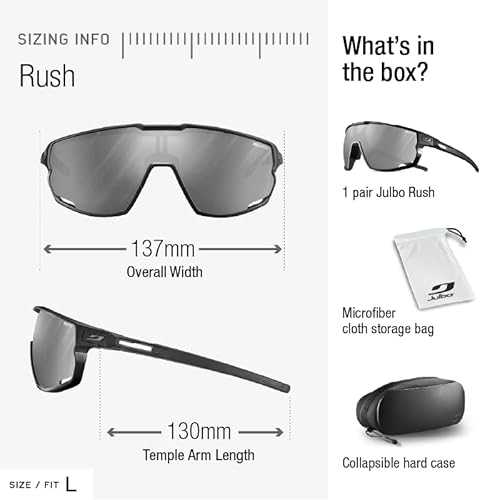 Julbo Rush Photochromic Performance Sunglasses Men Womens MTB