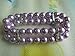 PETFAVORITES 2 Row Pearl Dog Necklace Collar for Pets, Bling Cat Wedding Collar, Rhinestone Pet Jewelry for Small Dogs, Teacup Chihuahua Yorkie Clothes Outfits Accessories (Purple, 7-Inch)