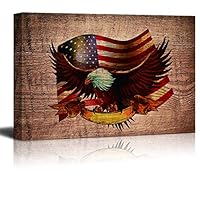 Canvas Wall Art Flag Day Theme Canvas Prints Home Artwork Decoration for Living Room Bedroom - 12x18 inches
