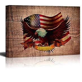 Canvas Wall Art Flag Day Theme Canvas Prints Home Artwork Decoration for Living Room Bedroom - 12x18 inches
