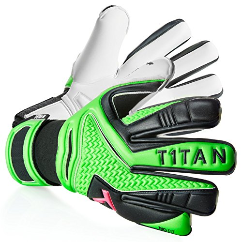 Buy T1TAN Rebel Goalkeeper Gloves, with and without Fingersave, 4mm Grip Goalie Gloves with