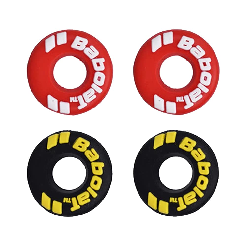 4 Pcs Tennis Racket Vibration Dampeners Silicone Shock Absorbers Tire Shape Tennis Racket Dampeners for Tennis Player and Sports Enthusiast