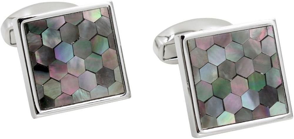 Signature Malachite Grey Cufflinks, Gray - Image 5