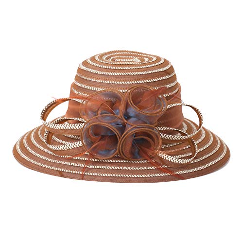 Go Mai Accessories Lady Derby Dress Church Cloche Hat Bow Bucket Wedding Bowler Hats Travel Casual Hat Coffee