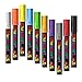 Chalk Markers, Blusmart 10pcs Bright Liquid Glass Window Pens with 40pcs Chalkboard Labels, Wet Wipe Erasable, 6mm Reversible Tips, Children Friendly