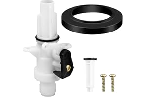 Cautyfky Upgraded 13168 RV Toilet Water Valve Kit, Fit for Thetford Aqua Magic IV Toilets High and Low Models with Seal, RV Toilet Parts