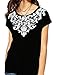Haola Women's Summer Graphic Printed Short Sleeve T Shirt Cute Tops Juniors Tees M Black
