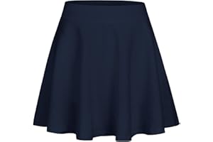 Zaclotre Skorts Skirts for Girls Elastic High Waisted Tennis Skirt with 2 Pockets Athletic Golf Workout Sports Shorts