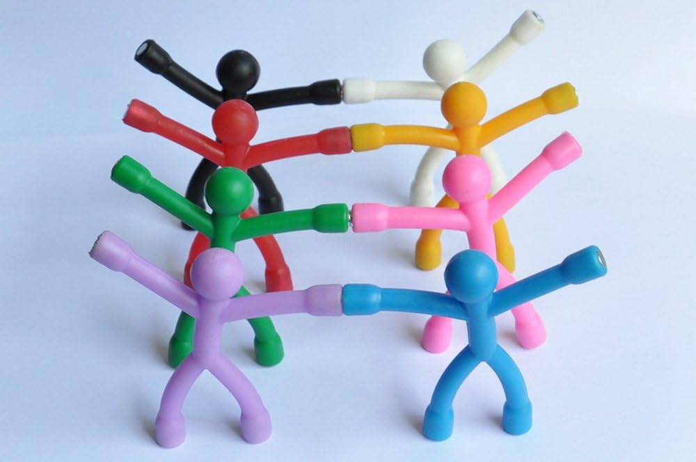 Hotdingding Magnet Men Refrigerator Magnets For Kids And Adults - Funny Colorful Magnetic Men - Use For Office Magnets, Fridge Magnets, Whiteboard Magnets, Calendar Magnets - Assorted Colors