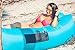 Live Infinitely Inflatable Air Lounger Chair Features Headrest, 2 Pockets, 700 Gauge Inner Liner, 420D Ripstop Exterior & Travel Bag Use On Beach Or In The Pool 9’ Long & Holds 500 (Bright Blue)