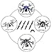 Mysterystone 2 Sets 8pcs Drone Propellers with Bonus Landing Gear Pads for MJX Bugs 3 Bugs3 Bug3 B3 Drocon Bugs Contixo F17 Force1 F100 Drones 2CW 2CCW Motor Blades Replacement Parts (Black)