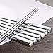 LIUNA Korean Stainless Steel Chopsticks Household Restaurant Square Metal Chop Stick Gift Set 5 Pairs