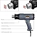 SEEKONE Heat Gun Kit 1800W 122℉~1202℉(50℃- 650℃) Precision Control Temperature by Adjustment Dial with Two Temp-settings, Four Metal Nozzle Attachments for Removing Paint, Bending Pipes, Shrink PVC