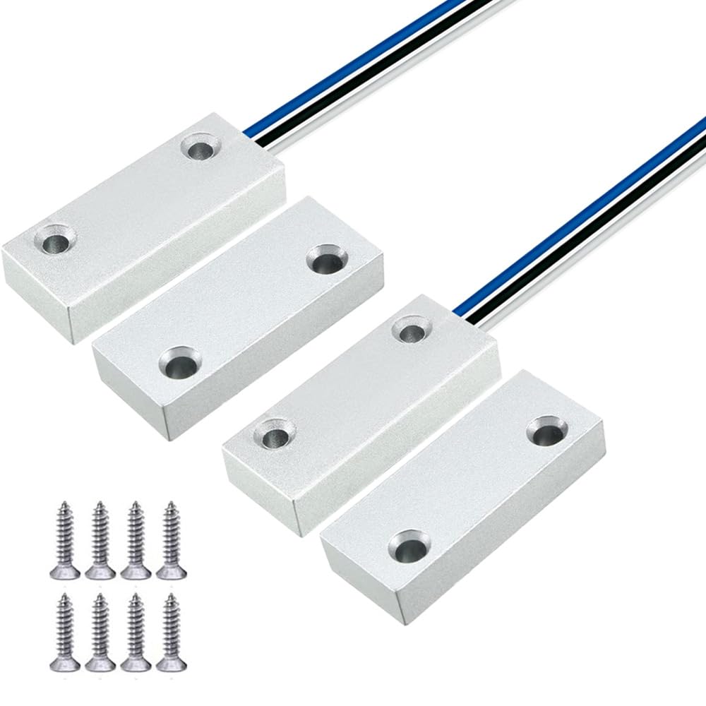 GUUZI 3 Wires for N.O./N.C. Rolling Door Contact Magnetic Reed Switch Alarm Applications MC-52