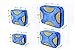 Wawaron Best Travel Packing Accessory to Organize Your Luggage/Carry On,4 Travel Cubes with Laundry Bag Blue