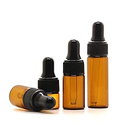 ZbFwmx 20Pack Set 1ML Glass Bottles with Glass Eye