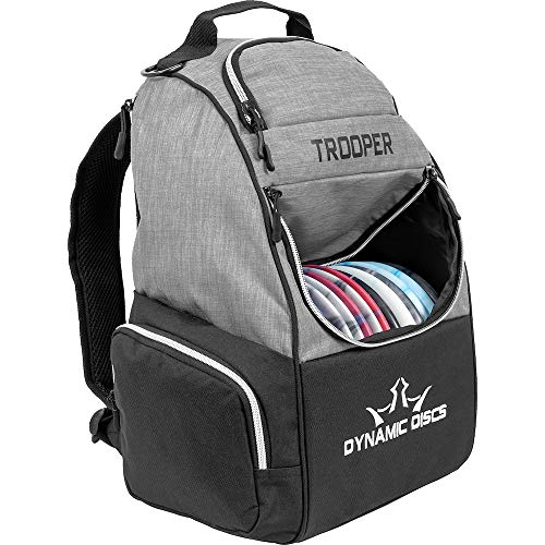 Dynamic Discs Trooper V2 Backpack Disc Golf Bag - Heather Gray/Black - Thumbnail 3