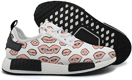 RegiDreae Women's Casual Fashion Sneaker Drawing Painting Lips Breathable Lightweight Running Shoes