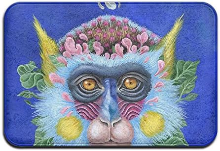 Xcczs Monkey Mask Soft Funny Door Mat Insideindoor Study Welcome Doormat