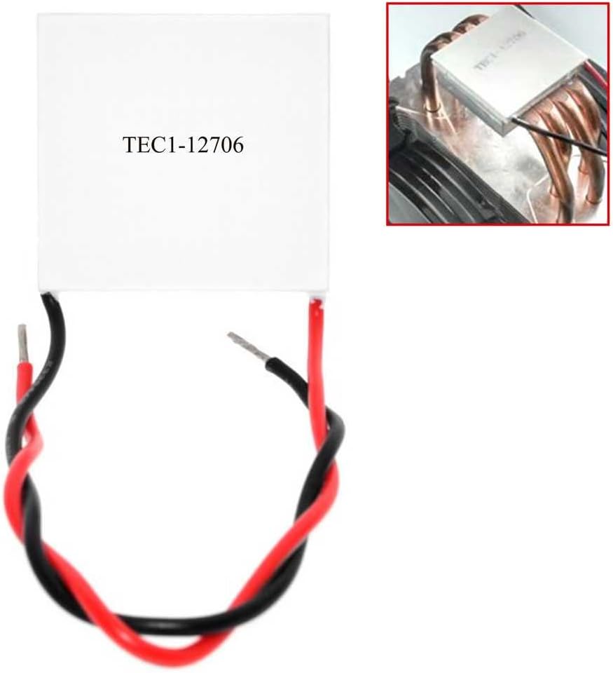 OcioDual Celula Peltier Termoelectrica TEC1 12706 12V 6A 60W de Ceramica Disipadora Calor Heatsink Thermoelectric Cooler