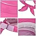 Vbiger Butterfly Knot Sun Wide Brim Visor Floppy Fold Beach Hat (Rosy Red)