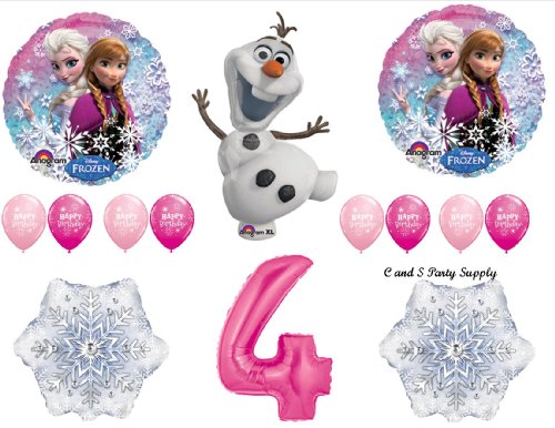 Frozen Pink 4th Disney Movie BIRTHDAY PARTY Balloons Decorations Supplies by Anagram by Anagram