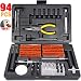 TECCPO Tire Repair Kit, 94Pcs Heavy Duty Tire Plug Kit for Car, Truck, RV, Jeep, ATV, Tractor, Trailer, Motorcycle-Universal Tire Repair Tools to Fix Punctures and Plug Flats -100% Quality Promise