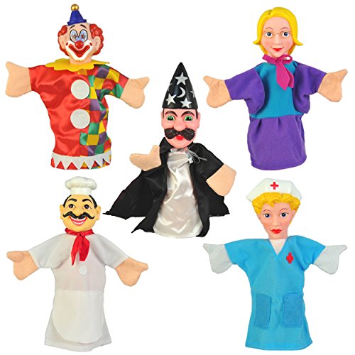 Set of 5 Community Workers Hand Puppets 10