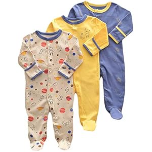 Baby Jongens Meisjes Romper Katoen Jumpsuit Lange Mouwen Rompertjes Bodysuit Gezellige Slaappakken Pasgeboren Gift, 3…