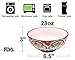 Cereal Bowls Set 2 Serving Bowl for Pasta Soup, Embossed Hand Painted Stoneware, 28 Oz Large